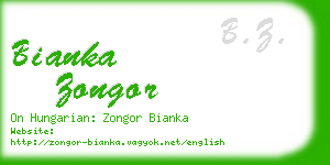 bianka zongor business card